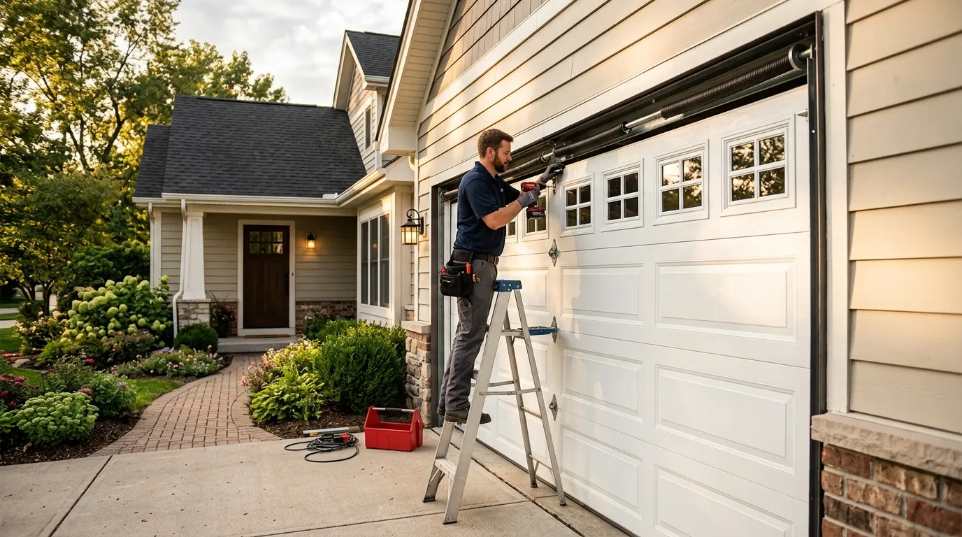 Sectional steel garage door
