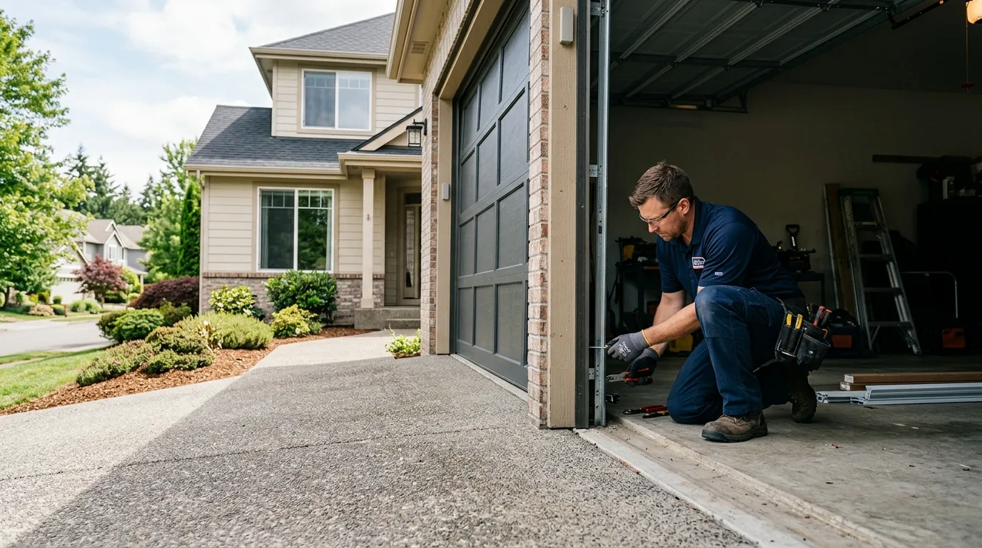 Sectional steel garage door