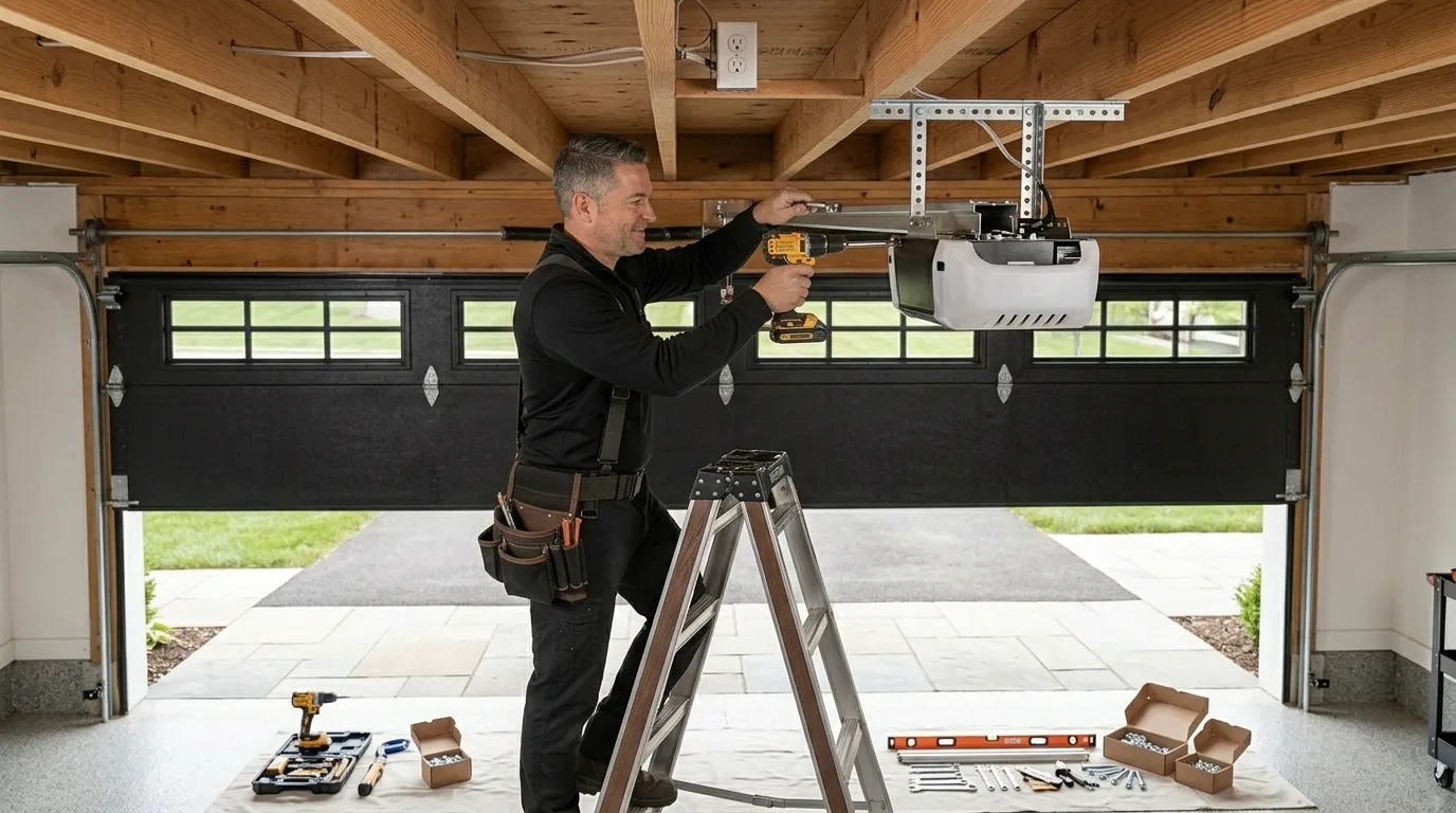Sectional steel garage door