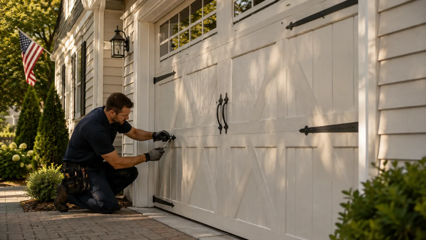 Full-view glass garage door