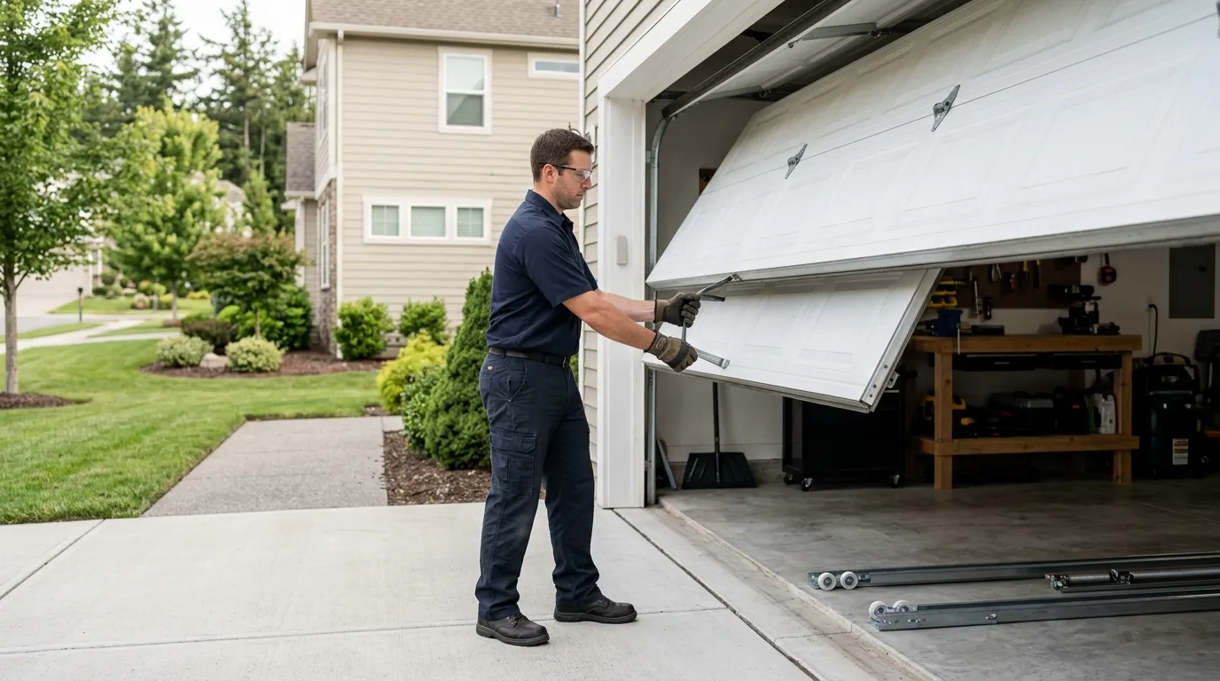 Full-view glass garage door