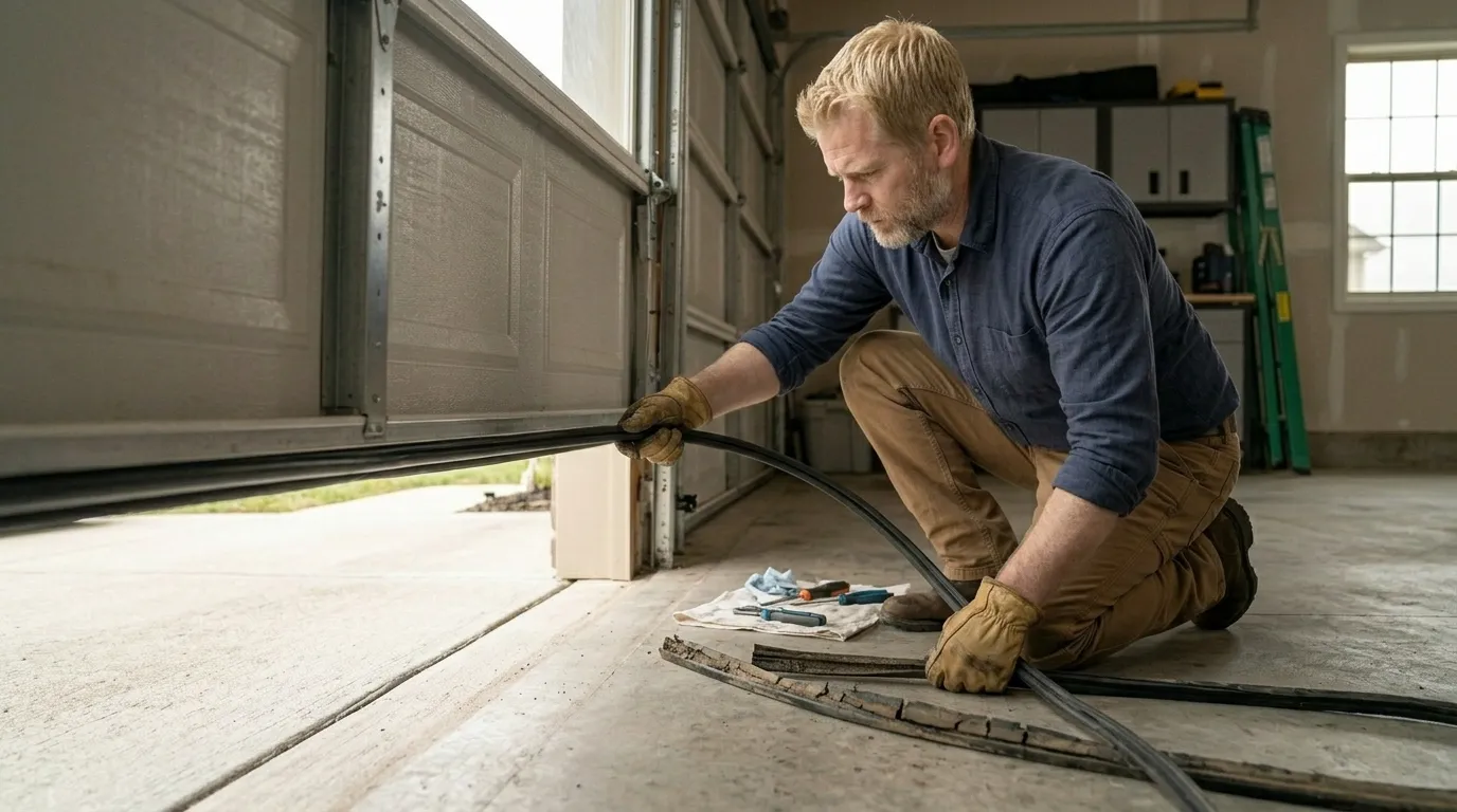 Modern flush garage door