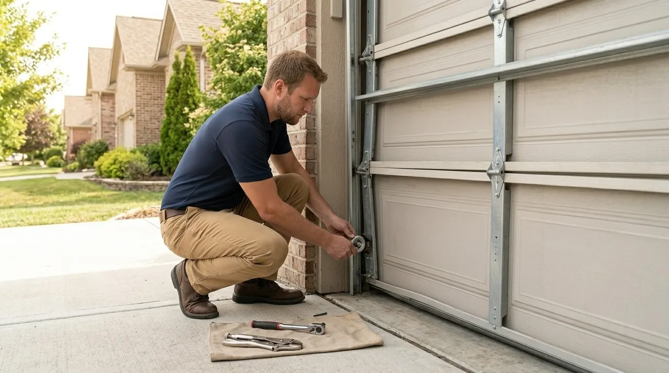 Modern flush garage door