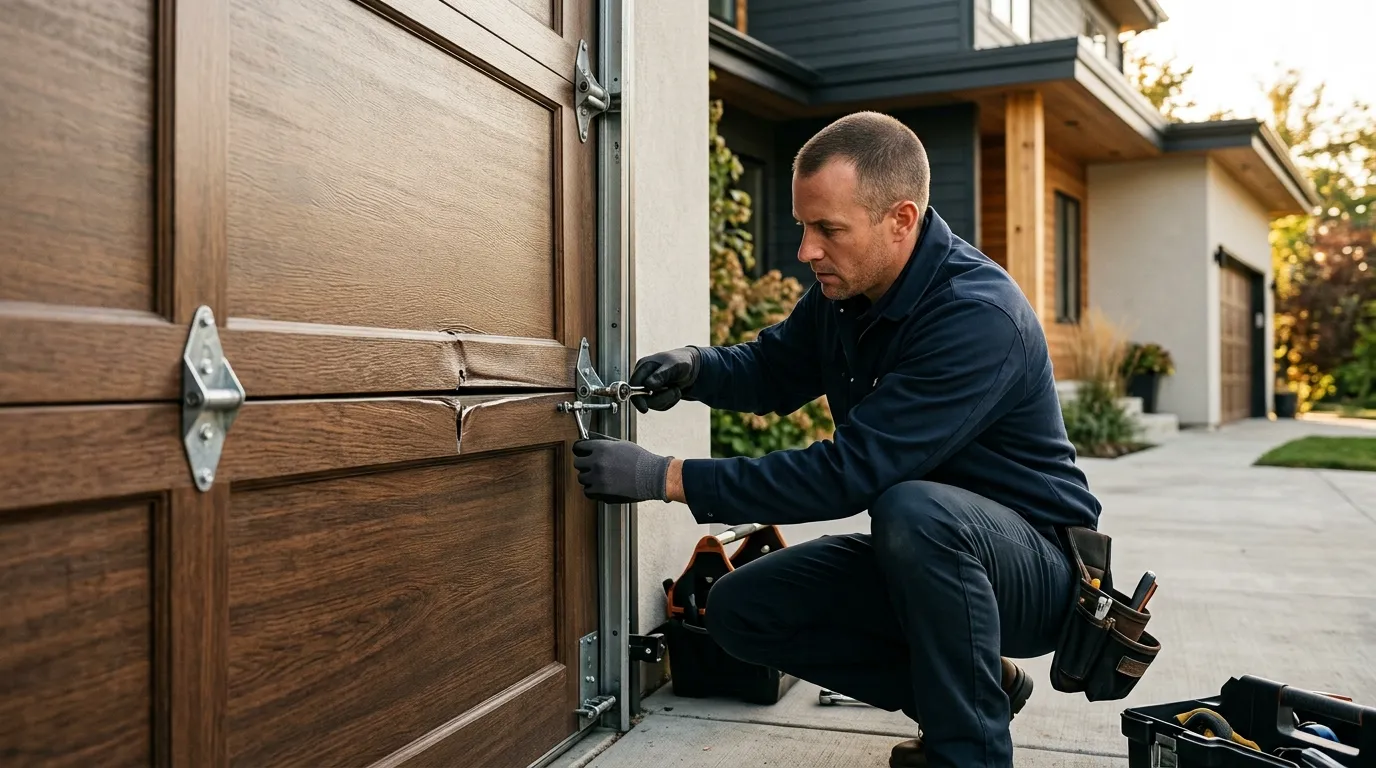 Insulated panel garage door