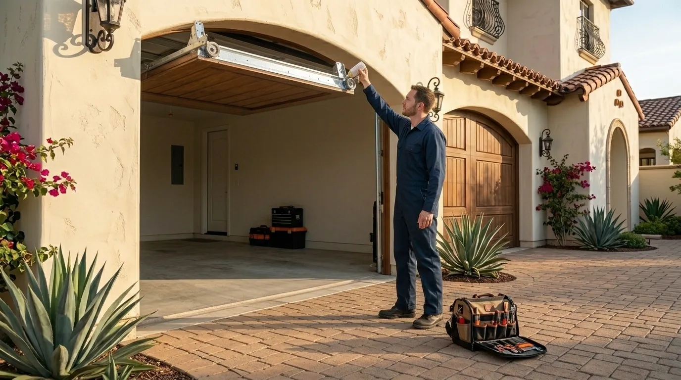 Modern flush garage door